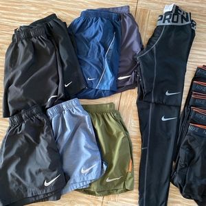 Nike Dri-Fit Run Shorts & Compression Lot - Medium